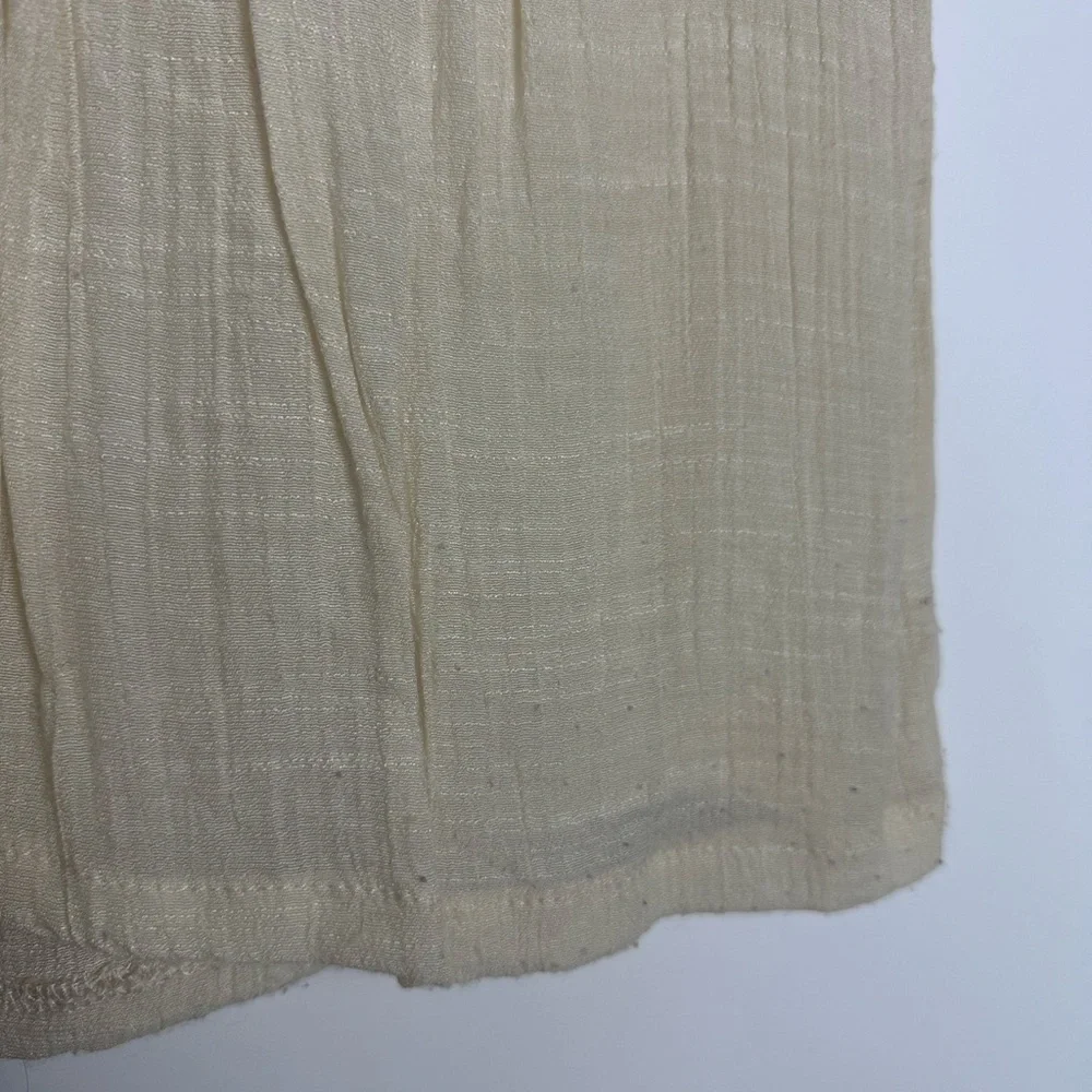 Cream Lace-Trimmed Women's Top with Bow Tie - Picture 14 of 14